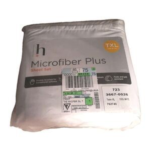 txl sheet set Home Expressions Microfiber plus Sheets Twin XL cool white new